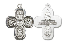 Load image into Gallery viewer, 4-Way Cross Custom Pendant - Sterling Silver