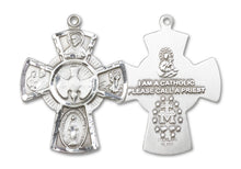 Load image into Gallery viewer, 5-Way Cross Custom Pendant - Sterling Silver