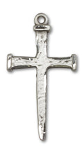 Load image into Gallery viewer, Nail Cross Custom Pendant - Sterling Silver