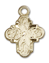 Load image into Gallery viewer, 4-Way Cross Custom Pendant - Yellow Gold
