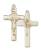 Load image into Gallery viewer, St. Benedict Crucifix Custom Pendant - Yellow Gold