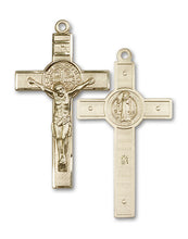 Load image into Gallery viewer, St. Benedict Crucifix Custom Pendant - Yellow Gold