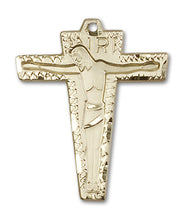 Load image into Gallery viewer, Primative Crucifix Custom Pendant - Yellow Gold