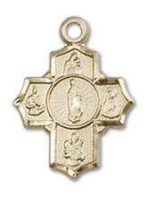 Load image into Gallery viewer, 5-Way Cross / Motherhood Custom Pendant - Yellow Gold
