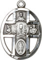 Load image into Gallery viewer, 5-Way Cross / Chalice Custom Pendant - Sterling Silver