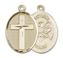 Load image into Gallery viewer, Cross / National Guard Custom Pendant - Yellow Gold