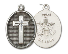 Load image into Gallery viewer, Cross / Army Custom Pendant - Sterling Silver