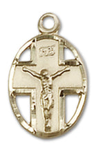 Load image into Gallery viewer, Crucifix Custom Pendant - Yellow Gold
