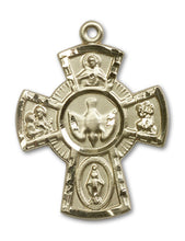 Load image into Gallery viewer, 5-Way Cross Custom Pendant - Yellow Gold