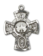 Load image into Gallery viewer, 5-Way Cross Custom Pendant - Sterling Silver