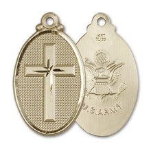 Load image into Gallery viewer, Cross / Army Custom Pendant - Yellow Gold