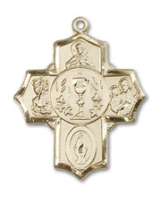 Load image into Gallery viewer, 5-Way Cross Custom Pendant - Yellow Gold