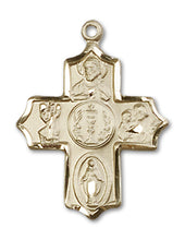 Load image into Gallery viewer, 4-Way Cross Custom Pendant - Yellow Gold