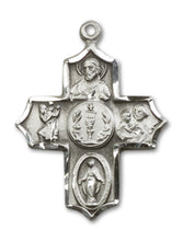 Load image into Gallery viewer, 4-Way Cross Custom Pendant - Sterling Silver