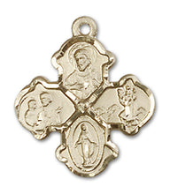 Load image into Gallery viewer, 4-Way Cross Custom Pendant - Yellow Gold