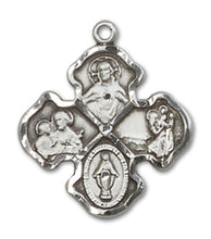 Load image into Gallery viewer, 4-Way Cross Custom Pendant - Sterling Silver