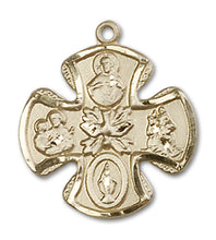 Load image into Gallery viewer, 5-Way Cross Custom Pendant - Yellow Gold