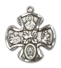 Load image into Gallery viewer, 5-Way Cross Custom Pendant - Sterling Silver