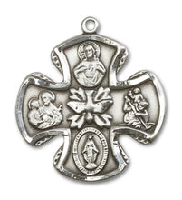 Load image into Gallery viewer, 5-Way Cross Custom Pendant - Sterling Silver