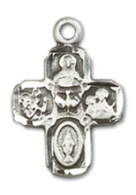 Load image into Gallery viewer, 4-Way Cross Custom Pendant - Sterling Silver