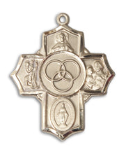 Load image into Gallery viewer, Blended Family 5-Way Cross Custom Pendant - Yellow Gold