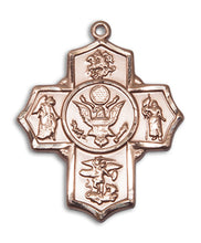 Load image into Gallery viewer, 5-Way Cross / Army Custom Pendant - Yellow Gold