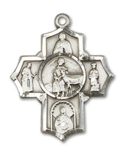 Load image into Gallery viewer, 5-Way Cross / Special Needs Custom Pendant - Sterling Silver