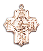 Load image into Gallery viewer, 5-Way Cross / Special Needs Custom Pendant - Yellow Gold