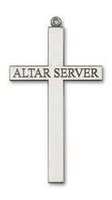 Load image into Gallery viewer, Altar Server Cross Custom Pendant - Sterling Silver