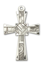 Load image into Gallery viewer, Mosaic Cross Custom Pendant - Sterling Silver