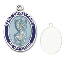 Load image into Gallery viewer, St. Christopher Custom Medal - Sterling Silver