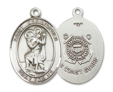 Load image into Gallery viewer, St. Christopher / Coast Guard Custom Medal - Sterling Silver