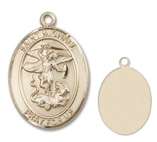 Load image into Gallery viewer, St. Michael the Archangel Custom Medal - Yellow Gold