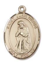 Load image into Gallery viewer, St. Juan Diego Custom Medal - Yellow Gold
