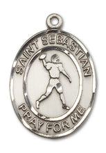 Load image into Gallery viewer, St. Sebastian / Football Custom Medal - Sterling Silver