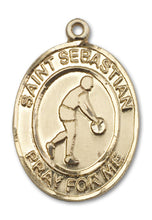 Load image into Gallery viewer, St. Sebastian / Basketball Custom Medal - Yellow Gold