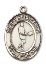 Load image into Gallery viewer, St. Sebastian / Tennis Custom Medal - Sterling Silver