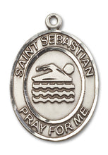 Load image into Gallery viewer, St. Sebastian / Swimming Custom Medal - Sterling Silver