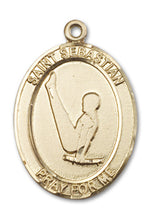 Load image into Gallery viewer, St. Sebastian / Gymnastics Custom Medal - Yellow Gold