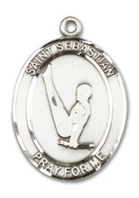Load image into Gallery viewer, St. Sebastian / Gymnastics Custom Medal - Sterling Silver