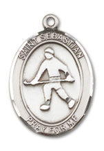 Load image into Gallery viewer, St. Sebastian / Field Hockey Custom Medal - Sterling Silver