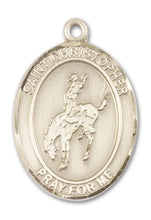 Load image into Gallery viewer, St. Christopher / Rodeo Custom Medal - Yellow Gold