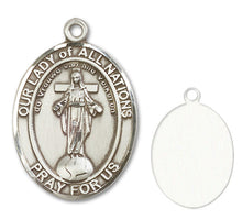Load image into Gallery viewer, Our Lady of All Nations Custom Medal - Sterling Silver