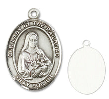 Load image into Gallery viewer, Our Lady of the Railroad Custom Medal - Sterling Silver