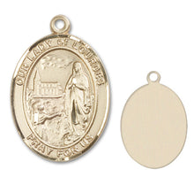 Load image into Gallery viewer, Our Lady of Lourdes Custom Medal - Yellow Gold