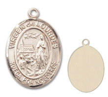 Load image into Gallery viewer, Our Lady of Lourdes Custom Medal - Yellow Gold