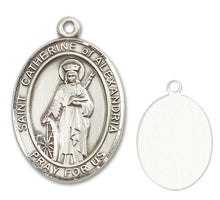 Load image into Gallery viewer, St. Catherine of Alexandria Custom Medal - Sterling Silver
