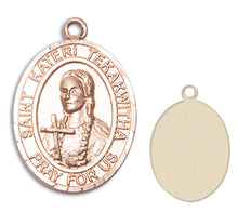 Load image into Gallery viewer, St. Kateri Tekakwitha Custom Medal - Yellow Gold