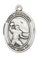 Load image into Gallery viewer, St. Sebastian / Football Custom Medal - Sterling Silver