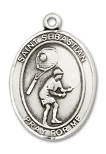 Load image into Gallery viewer, St. Sebastian / Tennis Custom Medal - Sterling Silver